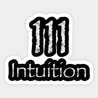 111 Intuition Angel Number design Sticker